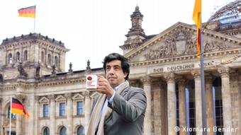 Fernando Morales de la Cruz, der Begrunder von Cafe for Change, in Berlin (Xiomara Bender)