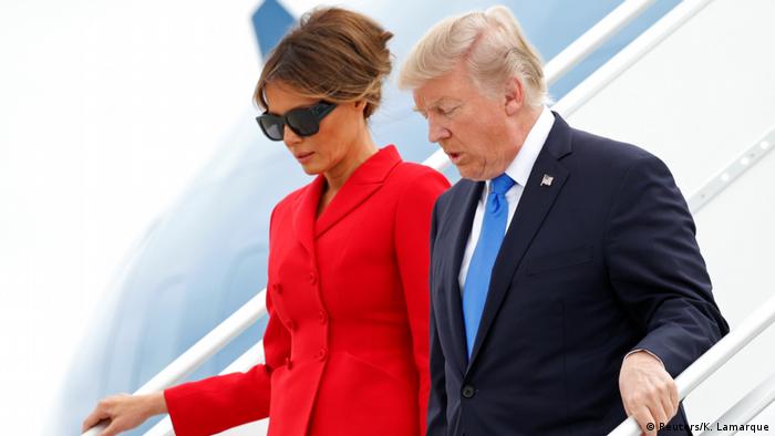 Frankreich Ankunft US-Präsident Donald Trump & Melania Trump (Reuters/K. Lamarque)