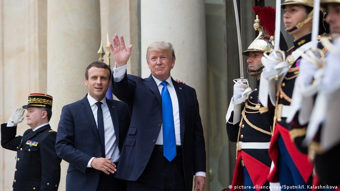 Frankreich Donald Trump im Elysee Palace (picture-alliance/dpa/Sputnik/I. Kalashnikova)