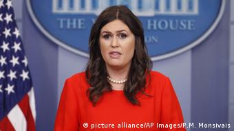 Sarah Huckabee Sanders (picture alliance/AP Images/P.M. Monsivais)
