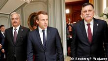 Frankreich Macron nimmt Friedensgespräche für Libyen auf