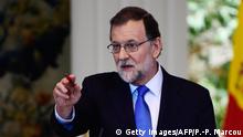 Spanien Madrid - Premierminister Mariano Rajoy bei Pressekonferenz