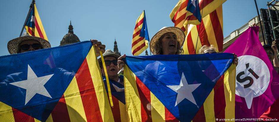 Em junho, separatistas fizeram uma manifestação em Barcelona em apoio ao referendo