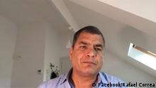 Screenshot: Facebook: Rafael Correa während Facebook Live Video