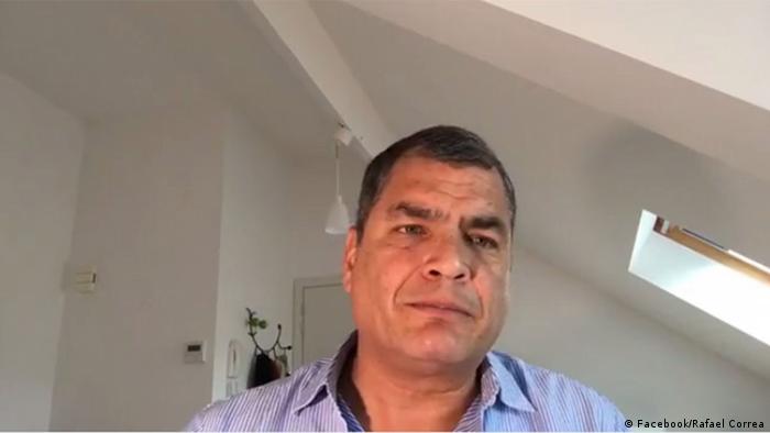 Screenshot: Facebook: Rafael Correa während Facebook Live Video (Facebook/Rafael Correa)