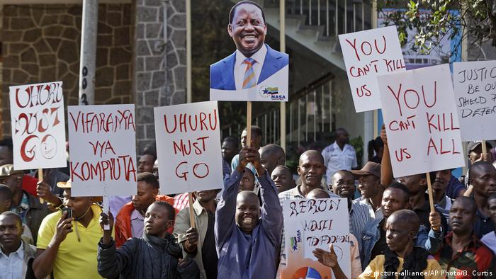 Following the election, supporters of opposition leader Raila Odinga took to the streets to demand Uhuru Kenyatta, dubbed Kenya's president, step down