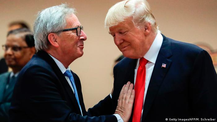 Jean-Claude Juncker y Donald Trump en Bruselas. (Archivo).