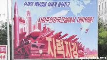 Nordkorea Pjöngjang Militärplakat