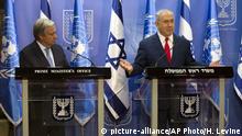 Israel UN Antonio Guterres & Benjamin Netanjahu