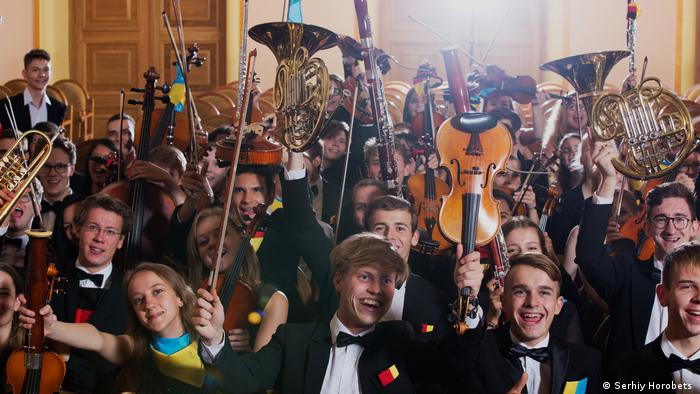 Музыканты молодежных оркестров Украины и Германии на совместной репетиции во Львове