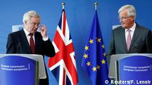 Belgien Brüssel - David Davis und Michel Barnier: Pressekonferenz zu Brexitverhandlungen