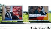 Deutschland Wahlplakate Schulz Merkel