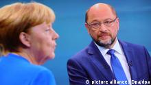 TV-Duell Angela Merkel und Martin Schulz