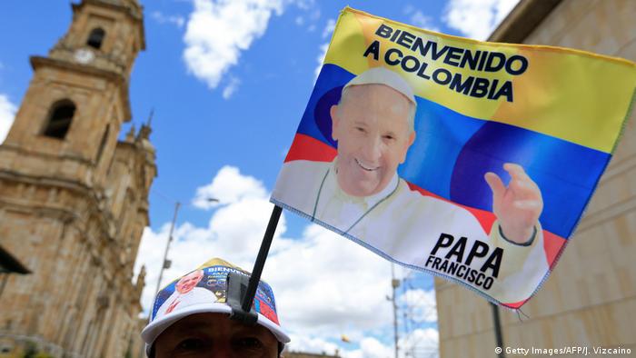 Kolumbien | Vorbereitung auf den Papstbesuch (Getty Images/AFP/J. Vizcaino)
