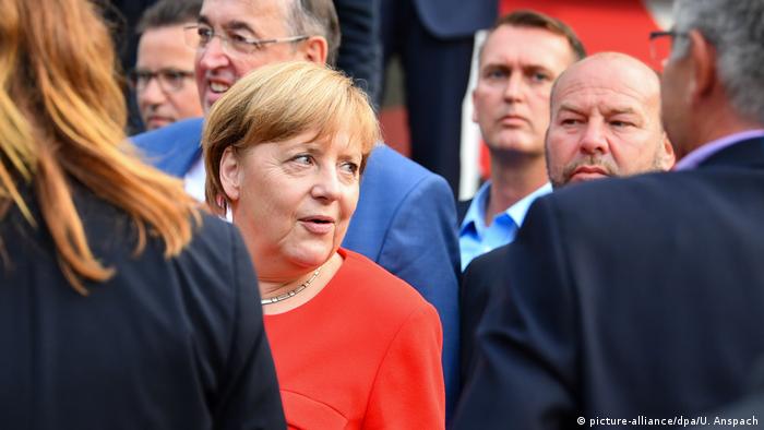 Deutschland Angela Merkel Wahlkampf in Heidelberg