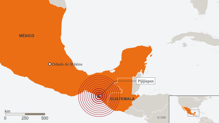 Karte Mexiko Erdbeben POR