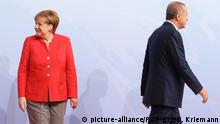 Deutschland Bundeskanzlerin Angela Merkel und Recep Tayyip Erdogan in Hamburg