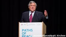 Münster Weltfriedenstreffen Merkel Antonio Tajani