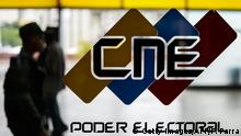 Venezuela Wahlkommission CNE Schild Gebäude