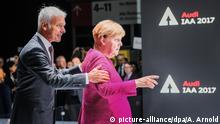 IAA - Eröffnung VW-Chef Müller schiebt Merkel