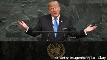 UN Generalversammlung in New York | Donald Trump, Präsident USA