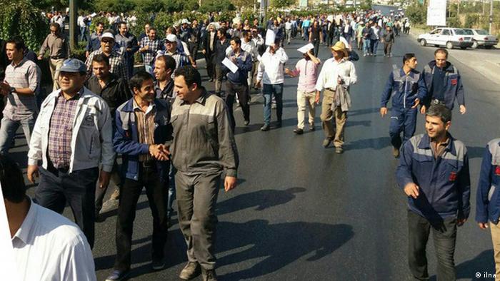 Irak, Arbeiter protestieren gegen Arbeitsbedingungen (ilna)