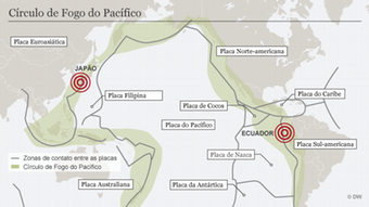 Karte Infografik Pazifischer Feuerring BRA