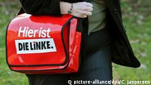 Deutschland Symbolbild Die Linke Tasche mit Logo