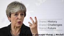 Italien britische Premierministerin Theresa May hält Rede in Florenz