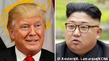 Kombi-Bild Trump und Kim Jong Un