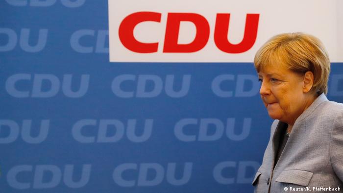 Deutschland Bundestagswahl CDU Merkel PK (Reuter/K. Pfaffenbach)