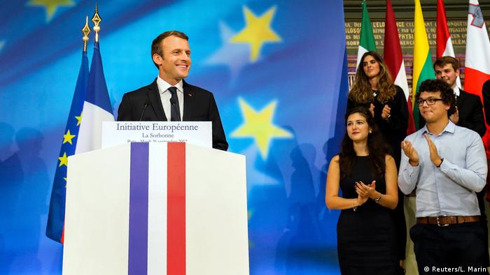 Emmanuel Macron, presidente de Francia en La Sorbonne 