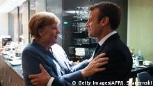 Estland EU-Digital Gipfel in Tallinn- Emmanuel Macron und Angela Merkel 
