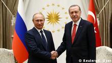 Türkei Präsident Erdogan empfängt russischer Präsident Putin in Ankara