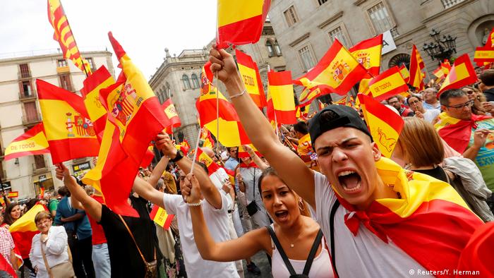 Spanien Demonstration für den Erhalt der Einheit (Reuters/Y. Herman )
