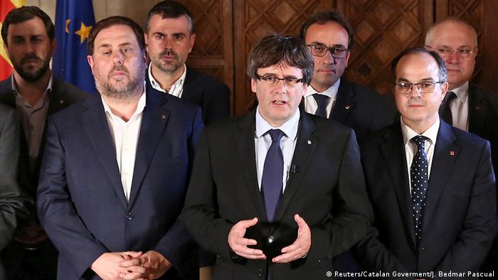 Spanien Carles Puigdemont in Barcelona (Reuters/Catalan Goverment/J. Bedmar Pascual)