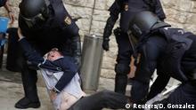 Spanien Referendum Proteste - Gewaltsame Auseinandersetzung