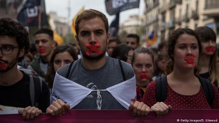 Spanien Proteste in Barcelona nach Unabhängigkeitsreferedum (Getty Images/D. Kitwood)