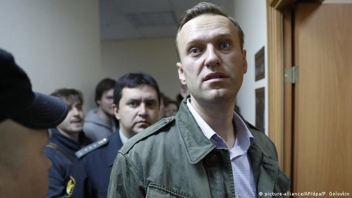 Russland Alexej Nawalny vor Gericht (picture-alliance/AP/dpa/P. Golovkin)