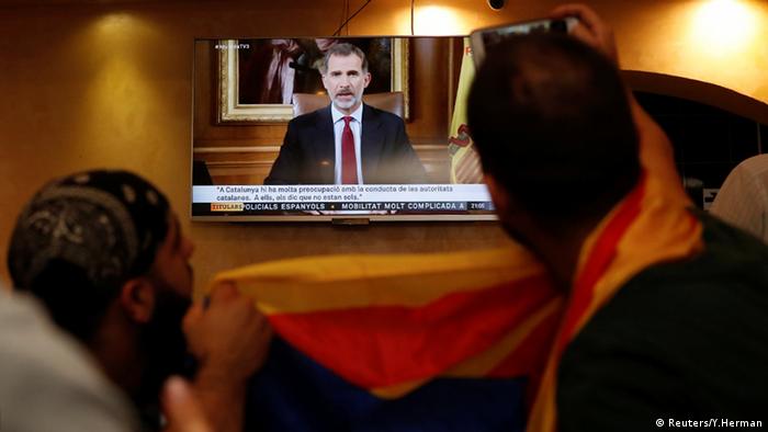 König Felipe Spanien Rede TV (Reuters/Y.Herman)