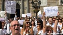 Spanien Friedlicher Protest vor dem Präsidentenpalast in Barcelona