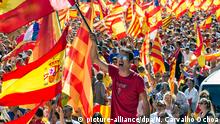 Spanien Demonstration gegen Unabhängigkeitspläne in Barcelona (picture-alliance/dpa/N. Carvalho Ochoa)