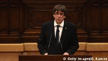 Spanien Parlament in Barcelona Carles Puigdemont