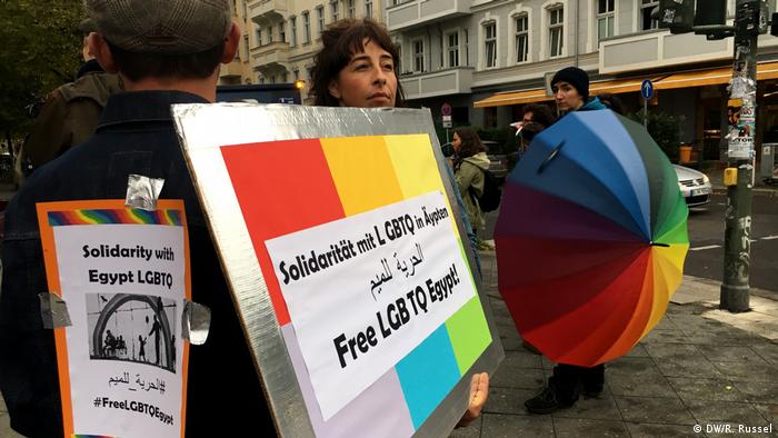Berlin Demonstartion gegen Anti LGBT Gewalt in Ägypten (DW/R. Russel)