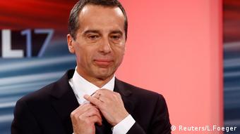 Лидер социал-демократической партии Австрии Кристиан Керн после объявления результатов голосования