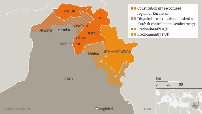 Karte Infografik Kurden Irak Oktober 2017 ENG