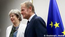 EU Gipfel Theresa May bei Donald Tusk