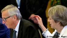 Belgien EU-Gipfel Jean-Claude Juncker und Theresa May 
