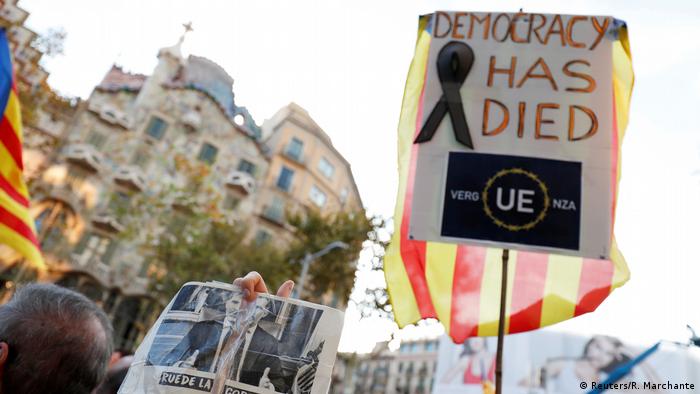 Spanien Demonstration für Unabhängigkeit Katalonien in Barcelona (Reuters/R. Marchante)