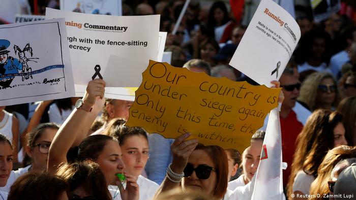 Жителі Мальти на демонстрації через вбивство журналістки
